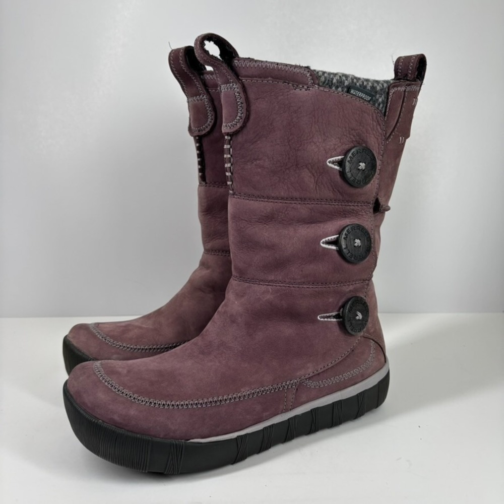 Merrell Tempest High Women's 9 Huckleberry Leather Waterproof Winter Boot J75182